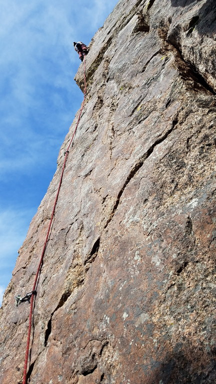 Cathy leading The Hot Zone (Category:  Climbing)