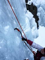 Anya on Pitchoff Right (Category:  Ice Climbing)