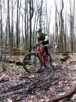 Muddy trails at HCC were much easier with my plus size tires. (Category:  Biking)