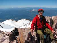 On the summit of Mt. Shasta, 14,162' elevation. (Category:  Photography)