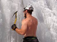 Sun's Out, Guns Out!  This applies even when ice climbing. (Category:  Photography)