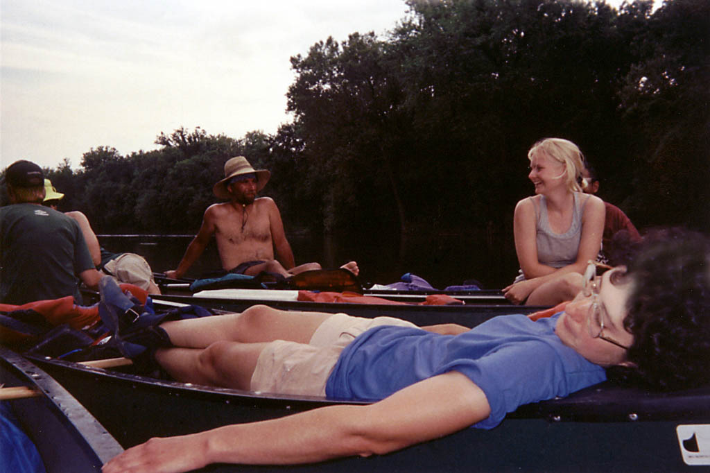 Marci relaxing. (Category:  Paddling)