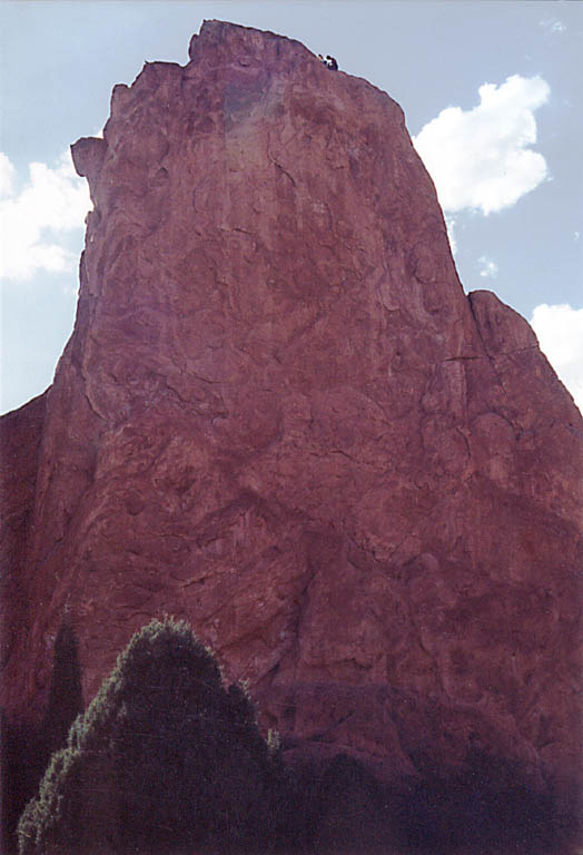 View of Montezuma's Tower from the east. Check out the people just to the right of the summit. (Category:  Rock Climbing)