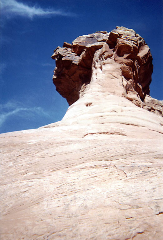 Looking up from the third belay to the summit. (Category:  Rock Climbing)