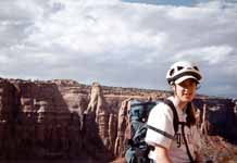 Lauren at the summit. (Category:  Rock Climbing)