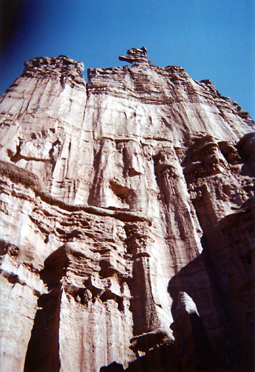 Ancient Art viewed from the base. (Category:  Rock Climbing)