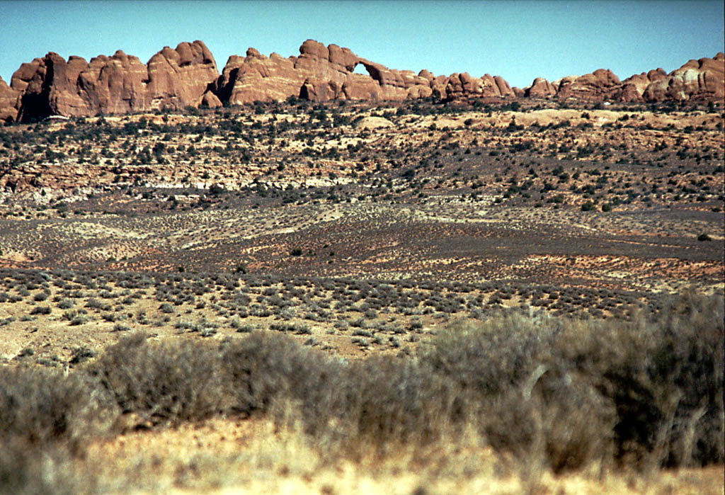 An arch in the distance. (Category:  Rock Climbing)