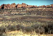 An arch in the distance. (Category:  Rock Climbing)