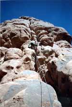 Starting up Owl Rock. (Category:  Rock Climbing)