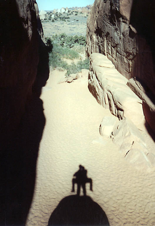 Strange shadows in the sand. (Category:  Rock Climbing)