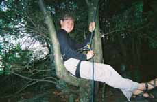 Thea belaying on Wegetables. (Category:  Rock Climbing)