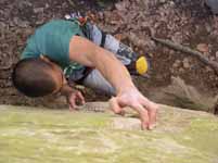 Jerry bouldering. (Category:  Rock Climbing)