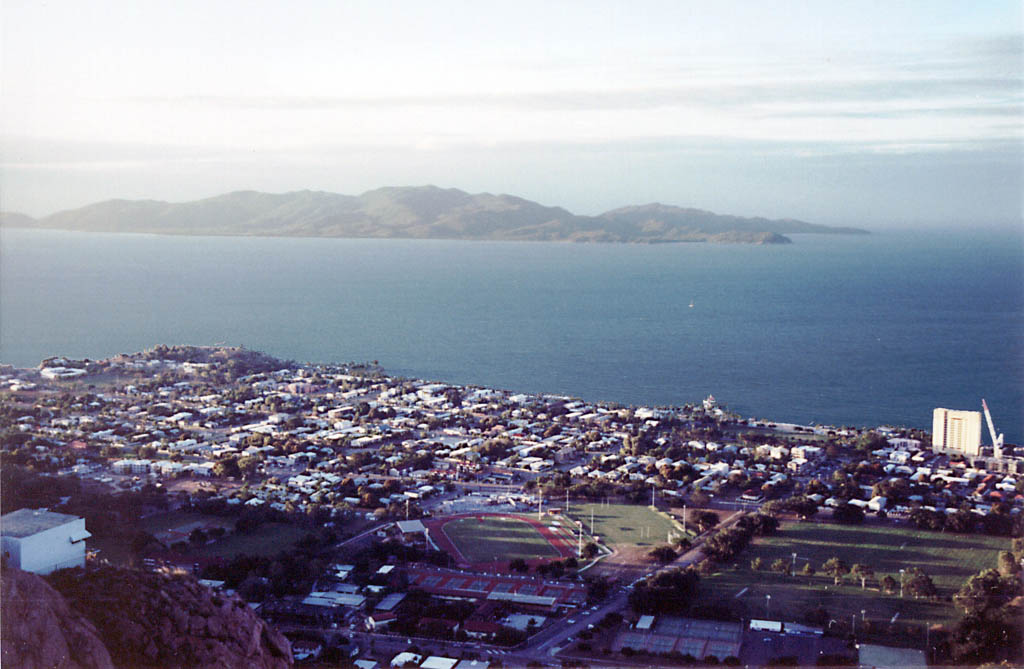 Townsville and Magnetic Island seen from the top of Castle Hill. (Category:  Travel)