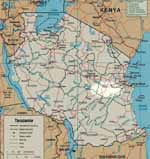 Tanzania Map (Category:  Travel)