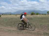 Me biking out towards the Masai village. (Category:  Travel)