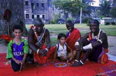 Masai beadwork vendors. (Category:  Travel)