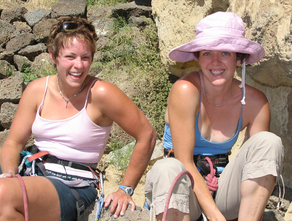 Jenn and Bridgette (Category:  Rock Climbing)