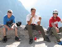 Justin, Ryan and Ryan on top of Washington Column. (Category:  Rock Climbing)