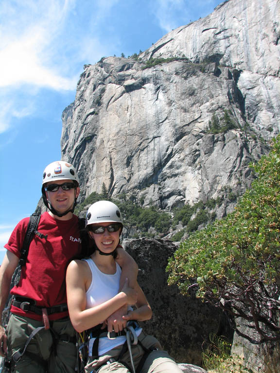 Ryan and Jess at the summit of Nutcracker. (Category:  Rock Climbing)