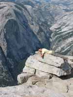 Jess on top of Half Dome. (Category:  Rock Climbing)