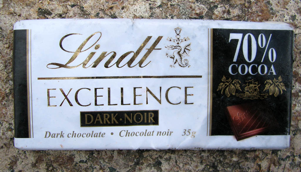The bonus chocolate we all shared on my birthday. (Category:  Rock Climbing)