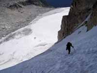 Starting up the Bugaboo-Snowpatch col. (Category:  Rock Climbing)