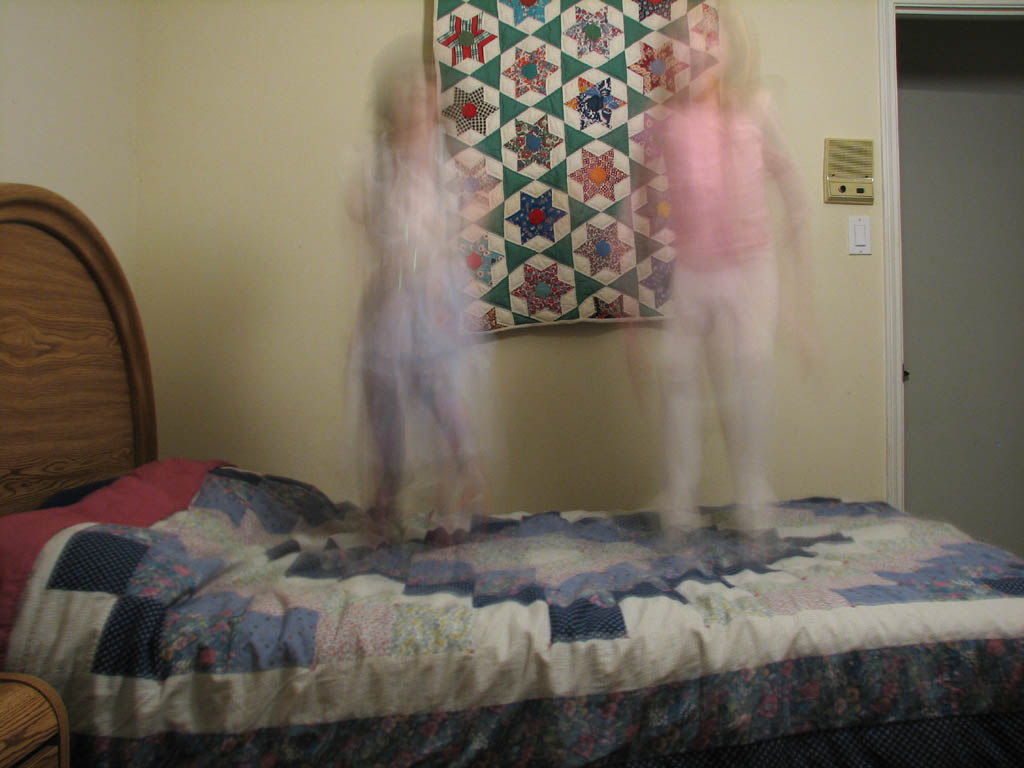 Jumping on the bed. (Category:  Party)