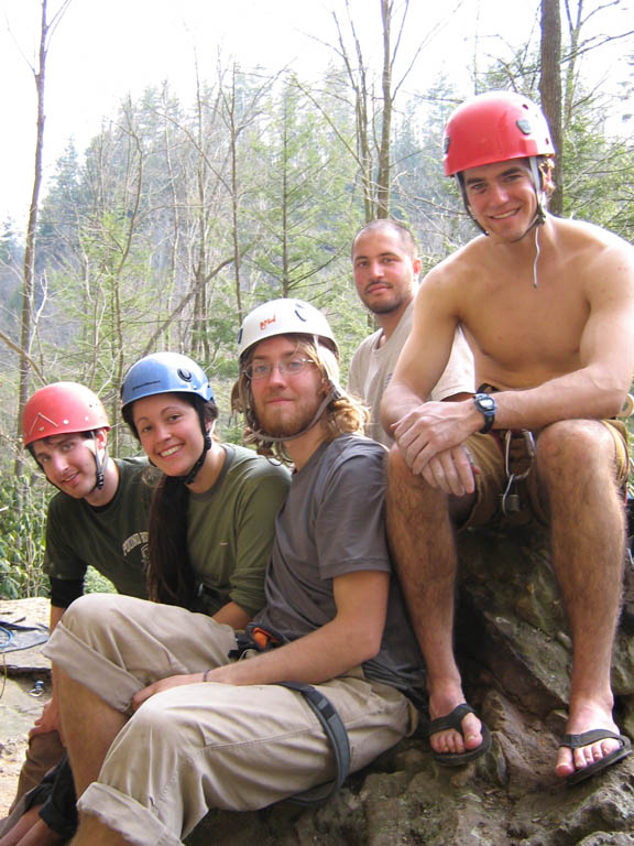 Xander, Jeanine, Brad, Vijay, Kyle (Category:  Rock Climbing)