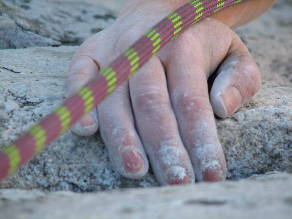 I've been taking lots of these hand pictures lately. (Category:  Rock Climbing)