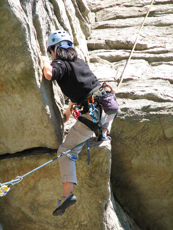Iori following Shockley's Ceiling. (Category:  Rock Climbing)