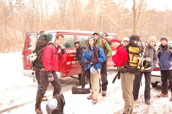 Arriving at the trailhead. (Category:  Ice Climbing)