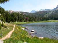 Skirting Big Sandy Lake on the hike to Haystack. (Category:  Rock Climbing)