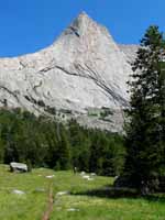 Northwest face of Haystack. (Category:  Rock Climbing)