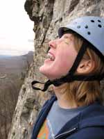 At the first belay on Frog's Head. (Category:  Rock Climbing)