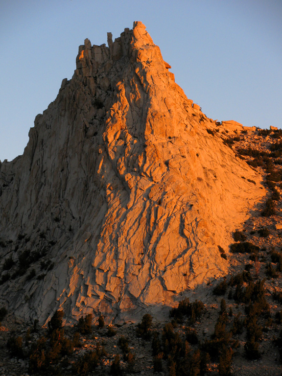 Sunrise on Cathedral. (Category:  Rock Climbing)