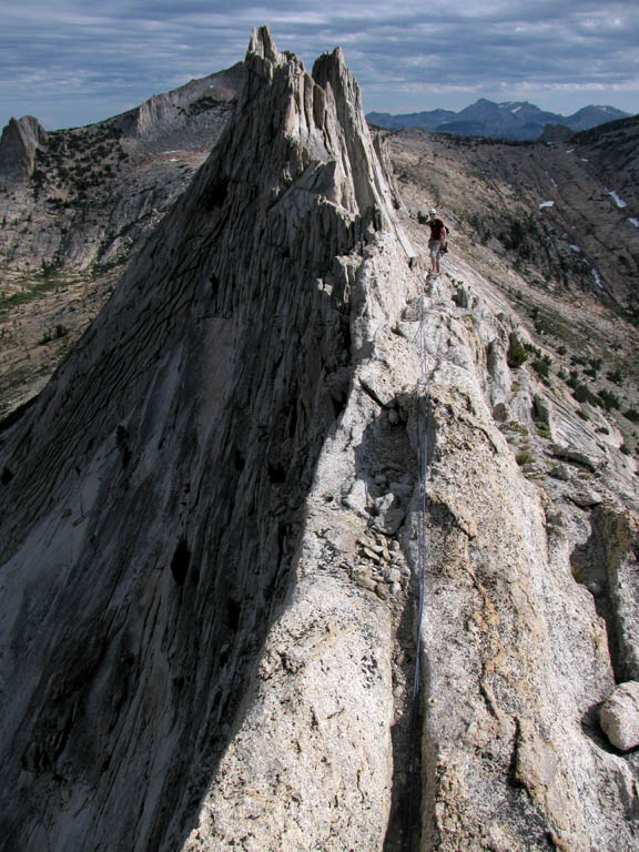 Simulclimbing the ridgeline. (Category:  Rock Climbing)