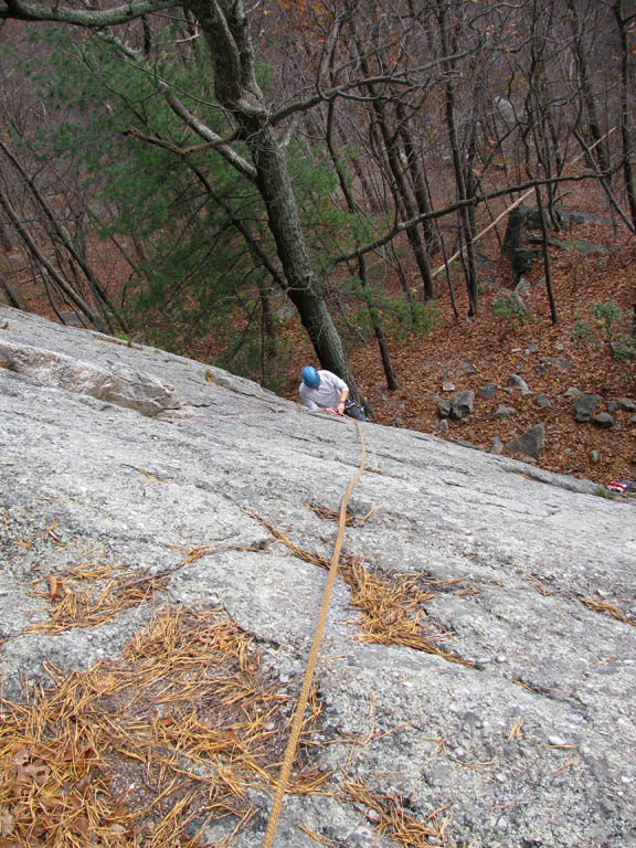 Emily following Twin Oaks. (Category:  Rock Climbing)
