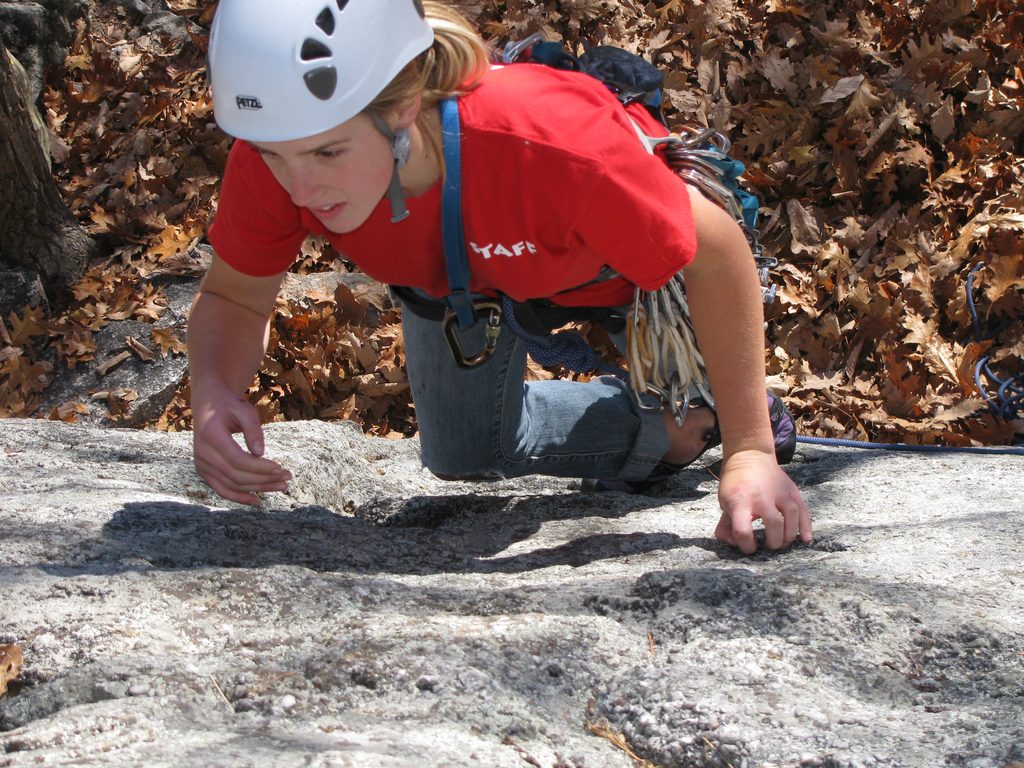 Amy leading Annie Oh. (Category:  Rock Climbing)