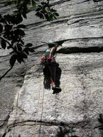 Zupes leading Absurdland. (Category:  Rock Climbing)