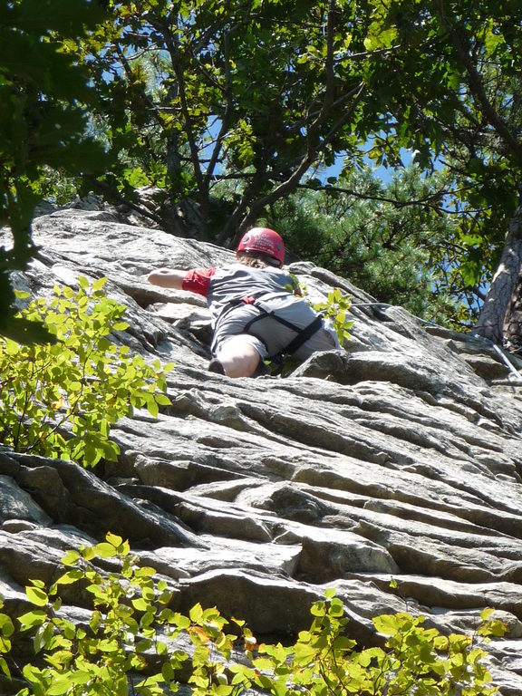 Julie on No Picnic. (Category:  Rock Climbing)