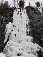 Me climbing Chiller Pillar. (Category:  Ice Climbing)