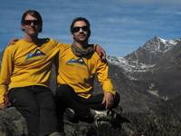 Dave and Josh modeling Urja's Alliance Adventure shirts. (Category:  Travel)