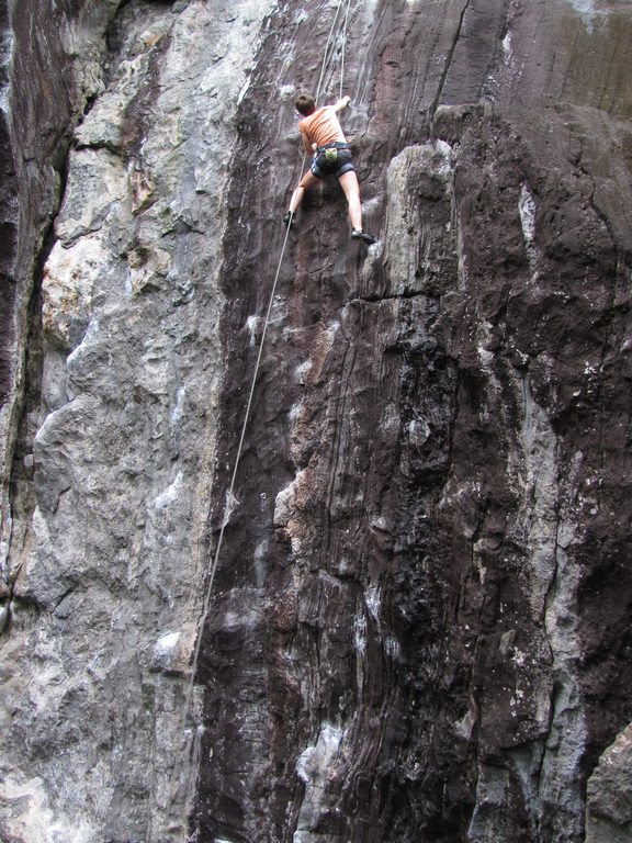 Anna on Waimea. (Category:  Rock Climbing)
