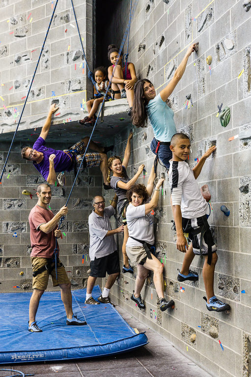 My whole family at the Lindseth Climbing Wall! (Category:  Family)