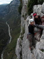 Emily and Jess at the top of Fini au Pipi (Category:  Travel)