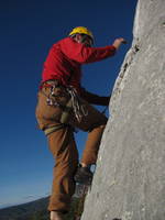 Me climbing at Les Hauts Vernis. (Category:  Travel)