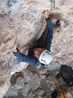 Chris climbing at Buena Sombra. (Category:  Travel)
