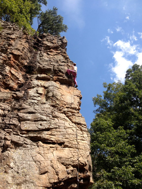 Guy climbing (Category:  Rock Climbing)