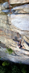 Emily on Son of Easy O (Category:  Rock Climbing)