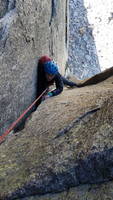 The wide section on the first pitch (Category:  Climbing)